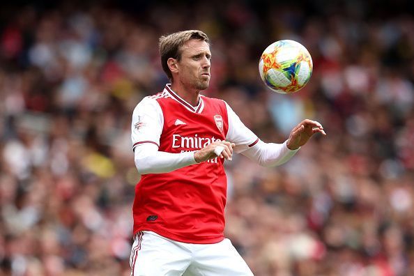 Nacho Monreal in pre-season action for Arsenal FC