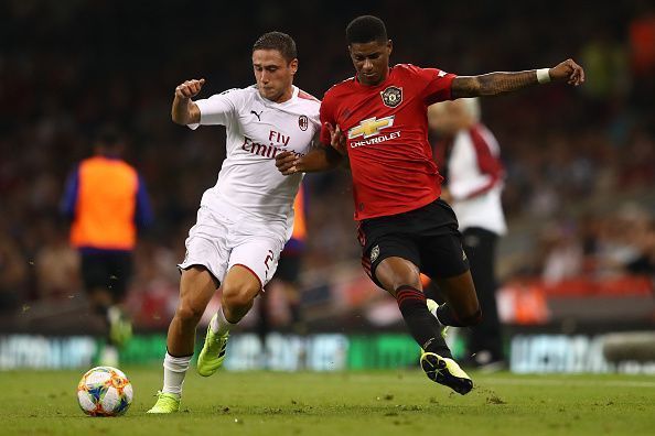 Marcus Rashford (R) scored the all-important opening goal