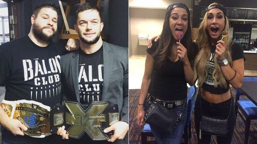 Kevin Owens & Finn Balor and Bayley & Carmella fought for titles in NXT