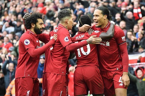 Salah, Firmino, Mane and Van Dijk