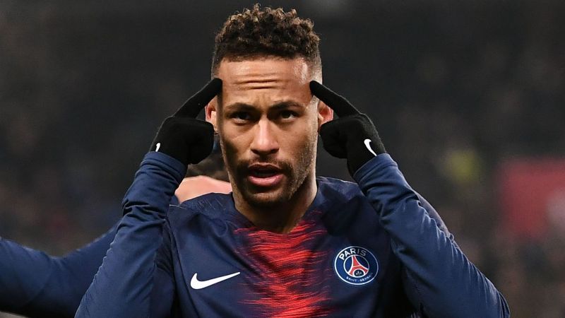 Neymar playing for PSG