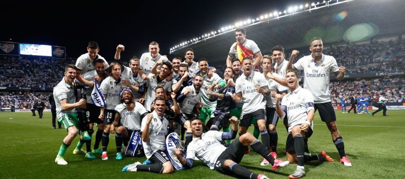 Real Madrid celebrate their record extending 33rd LaLiga title in 2016-17