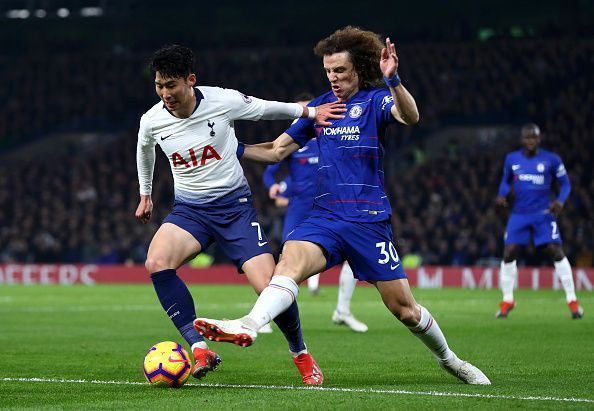 Heung Min Son tormented David Luiz - now of Arsenal - when they faced off last season