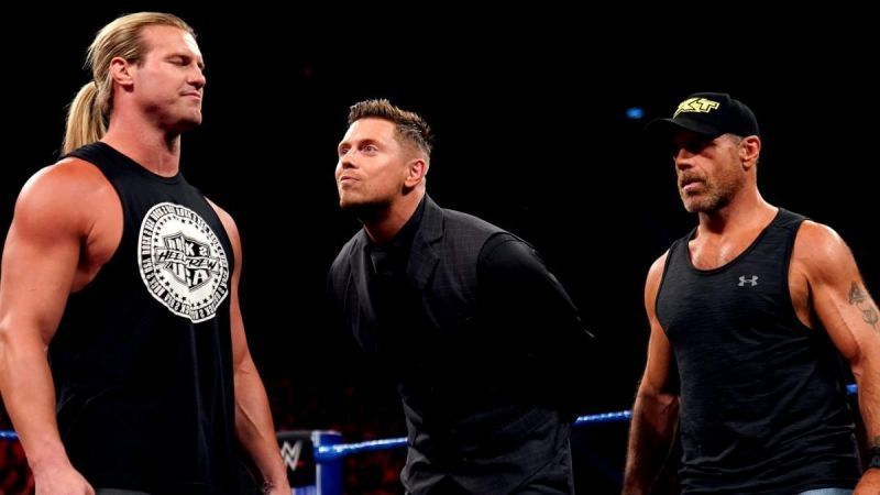 Dolph Ziggler with The Miz and Shawn Michaels