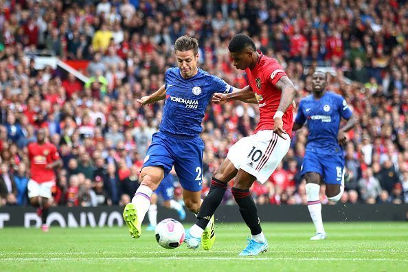 Marcus Rashford applies a deft finish.