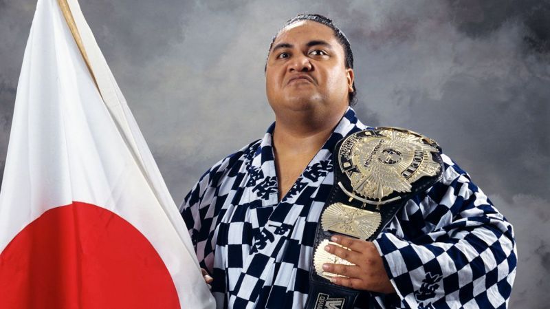 Yokozuna won the WWF title from Bret Hart at WrestleMania 9.