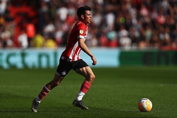 Hirving Lozano in his last game for PSV against ADO Den Haag