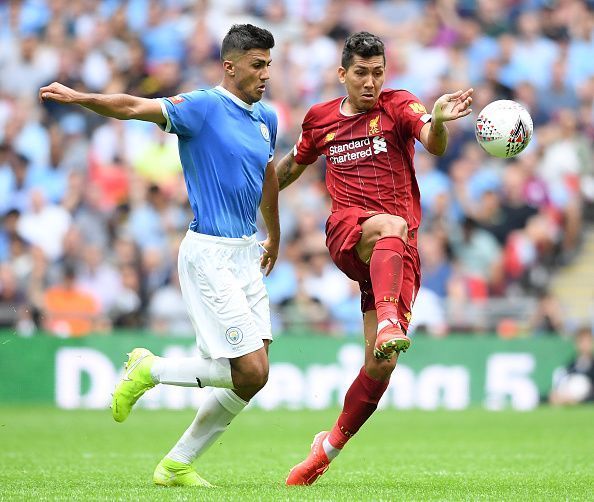 New signing Rodri (L) started for Manchester City