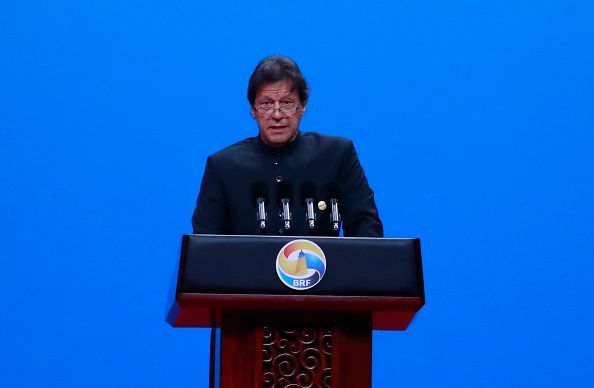 Imran Khan delivers a speech as Pakistan&#039;s Prime Minister.