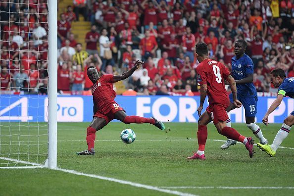 Mane responds with a close-range effort for Liverpool