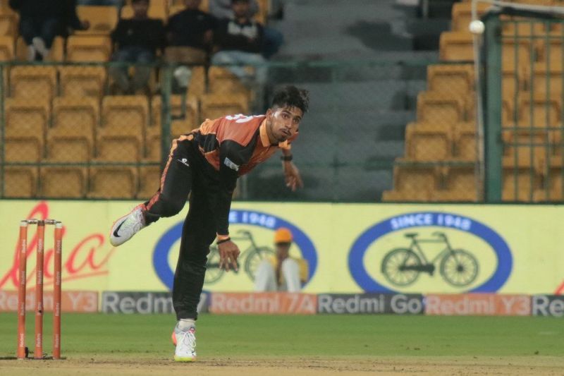 Praveen Dubey is seen in action for the Hubli Tigers