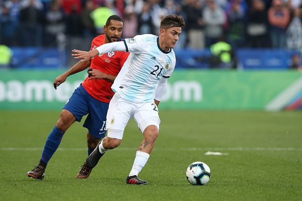 Paulo Dybala in action during the Copa America.