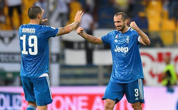 Captain Giorgio Chiellini scored the only goal of the game at Parma on the opening day.