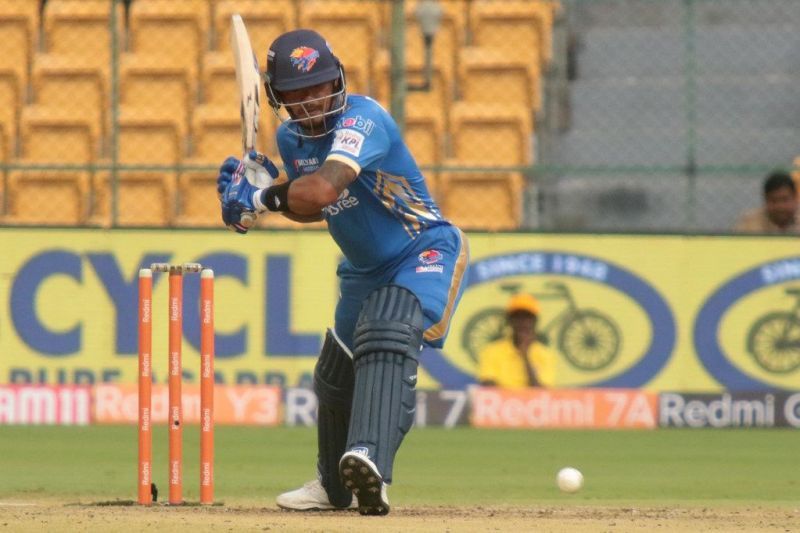 Bengaluru skipper Rongsen Jonathan is seen in action