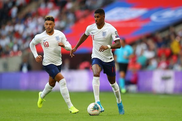 Marcus Rashford had a lively game against Bulgaria.