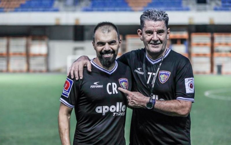 Konstantinos Rostantis with Head Coach John Gregory