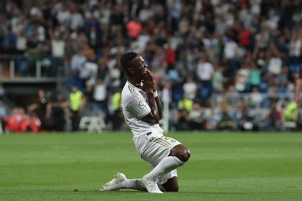 Vin&Atilde;&shy;cius J&Atilde;&ordm;nior broke down into tears after scoring