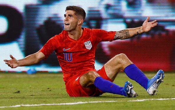 Christian Pulisic in action for the USA