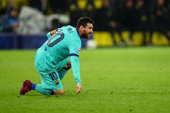Messi was not up to the mark against Dortmund