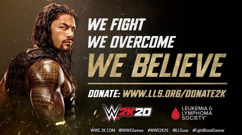 2K and Roman Reigns partnering with The Leukemia & Lymphoma Society to raise funds