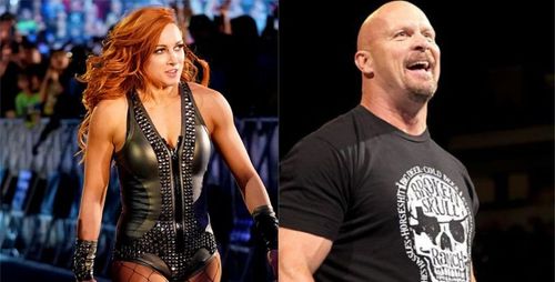 Becky Lynch and Steve Austin