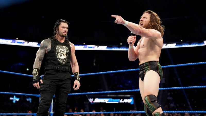 Roman Reigns and Daniel Bryan on SmackDown Live