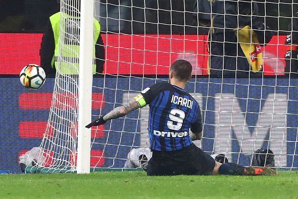 Icardi failed to finish a couple of chances from 6 yards out