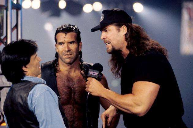 Hall and Nash intimidate Eric Bischoff on Nitro.