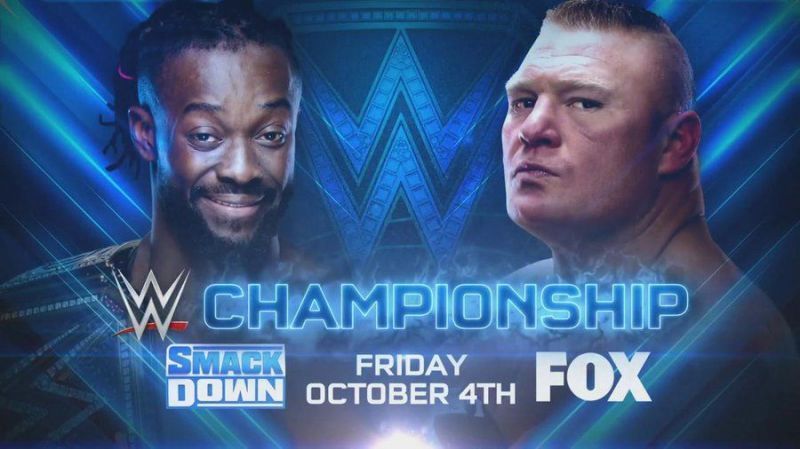 Brock Lesnar will face Kofi Kingston for the WWE title on the inaugural episode of Friday Night SmackDown.