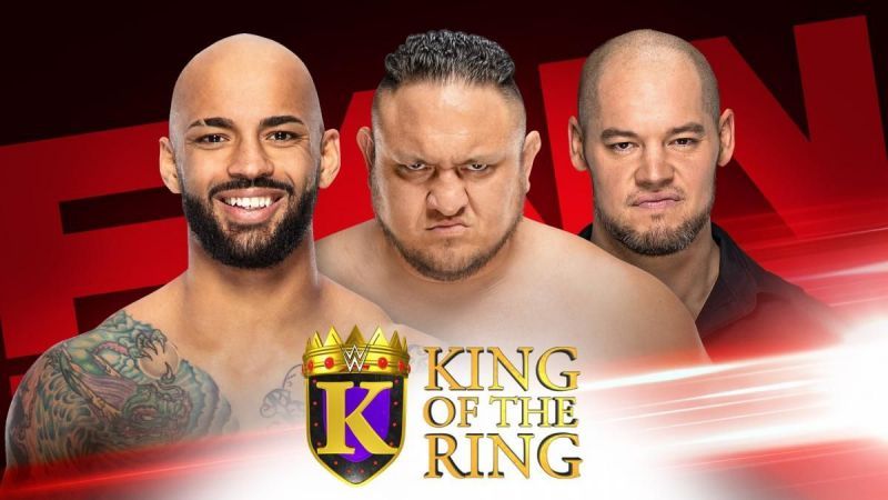 Ricochet vs Samoa Joe vs Baron Corbin