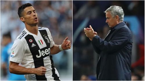 Cristiano Ronaldo and Jose Mourinho