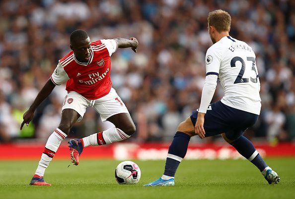 Nicolas Pepe and Christian Eriksen