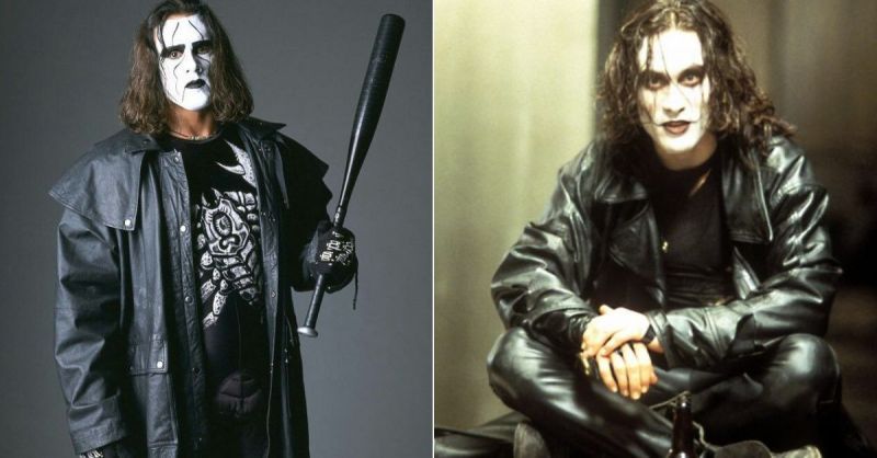 Sting changed his character to one inspired by The Crow