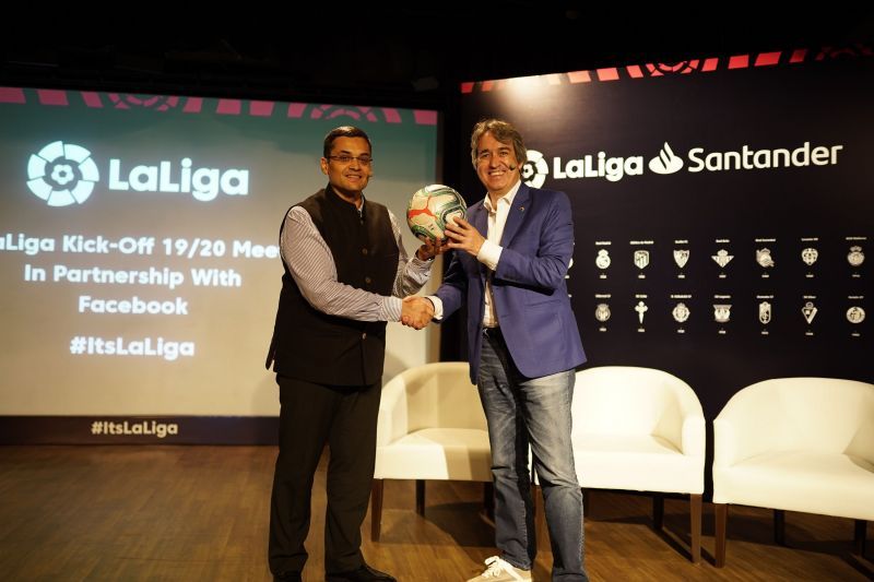 Joyee Biswas, Facebook APAC Head of Sports Partnerships and Jose Antonio Cachaza, Managing Director, LaLiga India