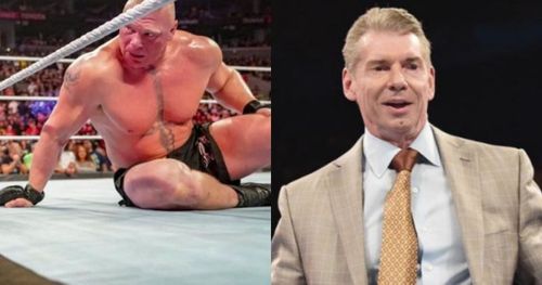 Brock Lesnar and Vince McMahon.