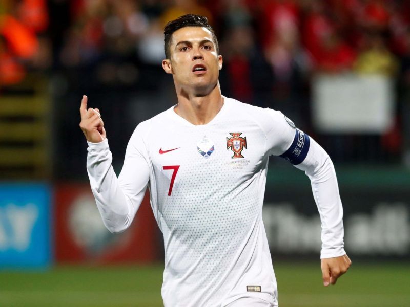 Cristiano scored four goals in Portugal&#039;s 5-1 rout of Lithuania.