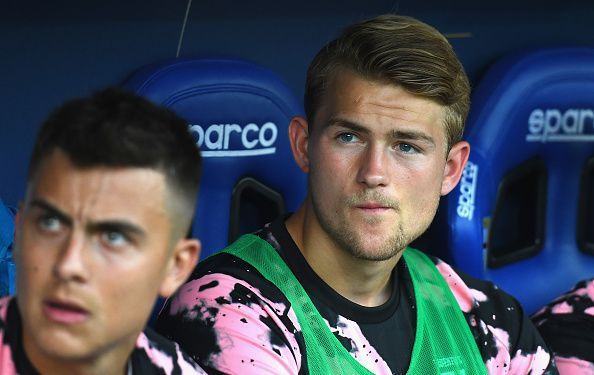 De Ligt (R) endured a shocking home debut