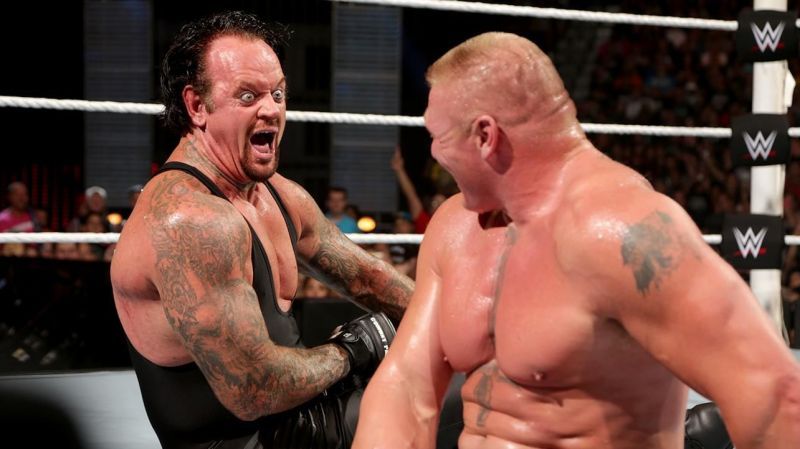 Taker laughs back at Lesnar