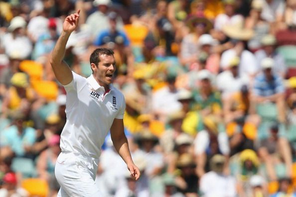 Chris Tremlett was lucky enough to get Smith out for a duck for the first time in his career.