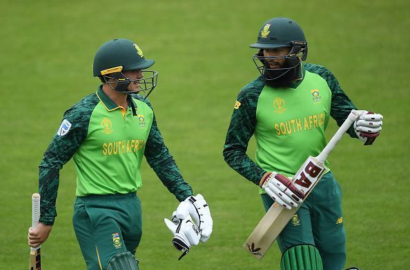 Quinton de Kock and former South Africa opener Hashim Amla