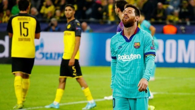 Messi featured in the second half but was unable to inspire Barca to victory against Borussia Dortmund