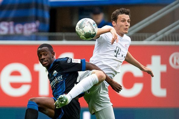 Pavard (right) had an underwhelming afternoon