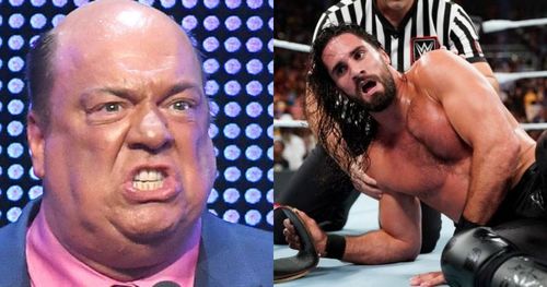 Paul Heyman and Seth Rollins.