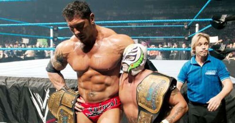 Batista was briefly a double champion in 2005