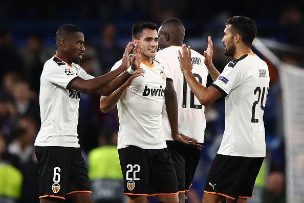 Maxi Gomez was on target twice for Valencia