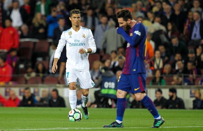Ronaldo (left) and Messi