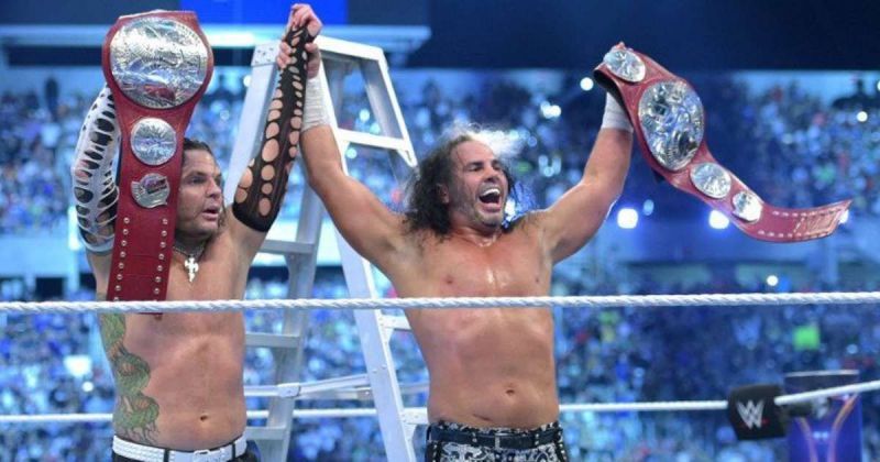 Jeff Hardy and Matt Hardy at WrestleMania 33