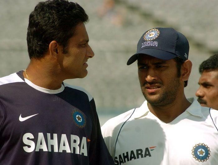 Anil Kumble preceded MS Dhoni as the captain of the Indian Test side