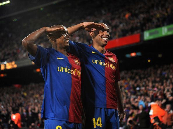 Eto'o built quite an understanding with Henry and Messi at Barcelona