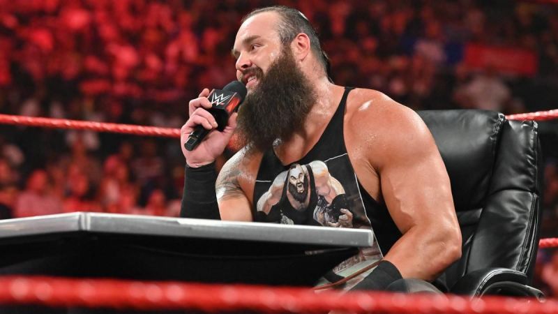 Braun Strowman in the contract signing this past week on RAW